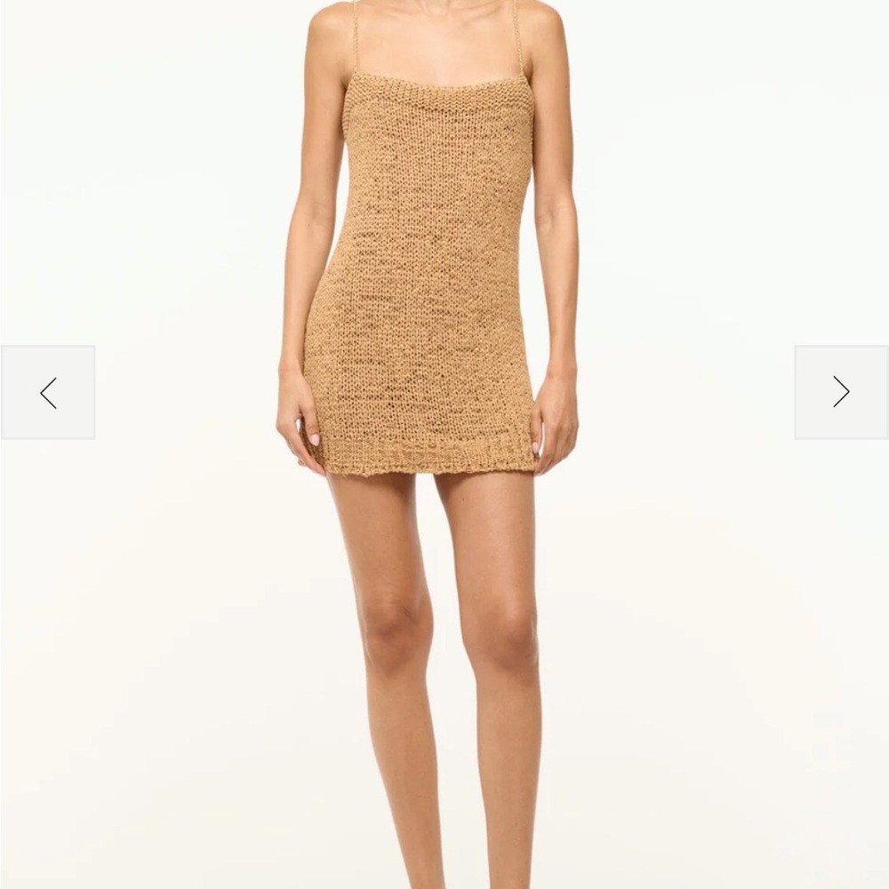STAUD Haze Mini Dress in Camel